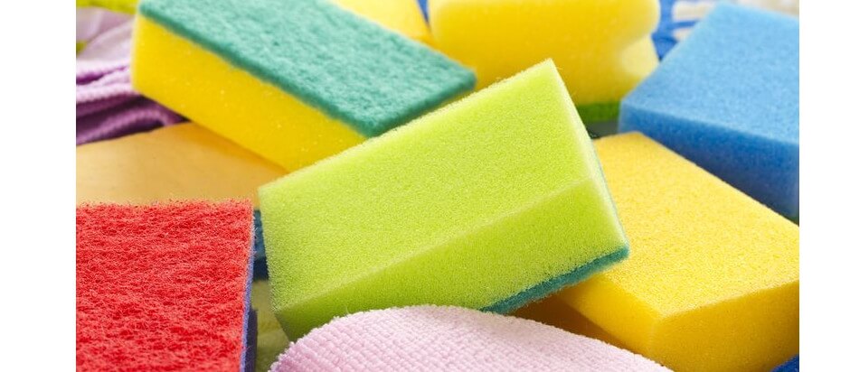 cleaning sponges and wiper